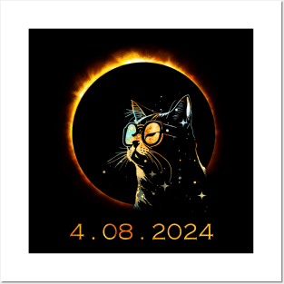 Cat EClipse 4.08.2024 Posters and Art